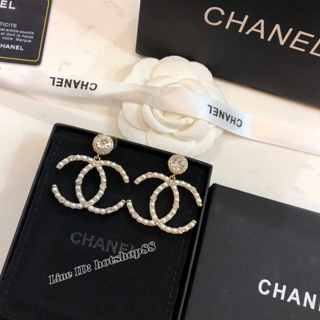 Chanel專櫃新款飾品 香奈兒雙c耳釘耳環 zgb1347